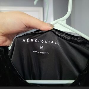 Black Aeropostale Velvet Shirt